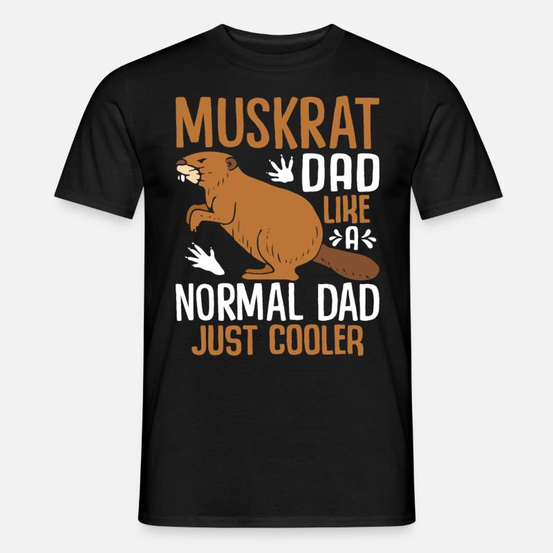 Retro Bisamratte - Männer T-Shirt - Schwarz