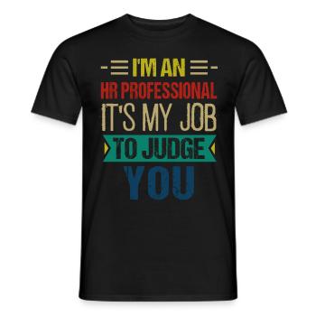 Human Resources Hr Manager Job Beruf - Männer T-Shirt - Schwarz - Vorne - AI Model Male 178 light (178cm)