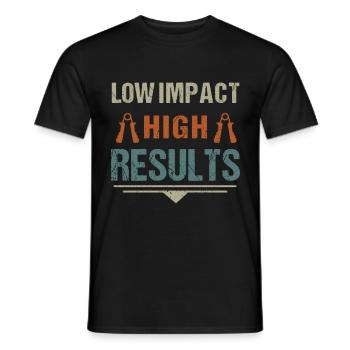 Low Impact Workout Fitness Exercise Body Strength - Men's T-Shirt - black - Front - AI Model Male 178 light (178cm)