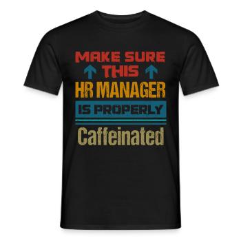 Human Resources Hr Manager Job Beruf - Männer T-Shirt - Schwarz - Vorne - AI Model Male 178 light (178cm)