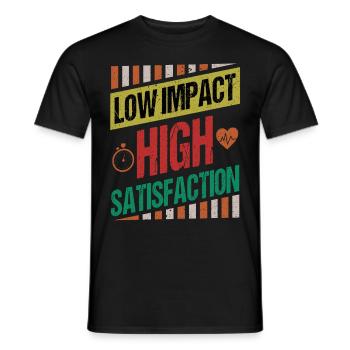Low Impact Workout Fitness Exercise Body Strength - Men's T-Shirt - black - Front - AI Model Male 178 light (178cm)