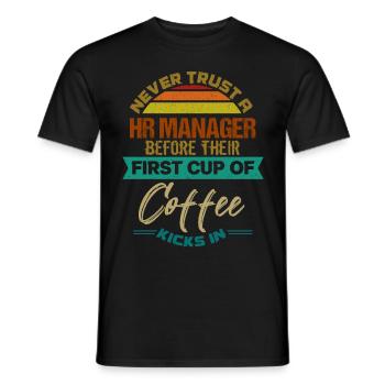 Human Resources Hr Manager Job Beruf - Männer T-Shirt - Schwarz - Vorne - AI Model Male 178 light (178cm)