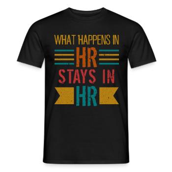 Human Resources Hr Manager Job Beruf - Männer T-Shirt - Schwarz - Vorne - AI Model Male 178 light (178cm)