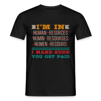 Beruf: Hr-manager Im Personalwesen - Männer T-Shirt - Schwarz - Vorne - AI Model Male 178 light (178cm)