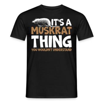 Rat musqué rétro - T-shirt homme - noir - Devant - AI Model Male 178 light (178cm)