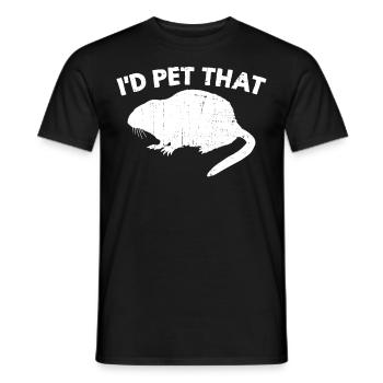 Muskrat Retro - Men's T-Shirt - black - Front - AI Model Male 178 light (178cm)