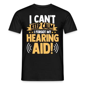 Gehörlosenstolz ASL - Männer T-Shirt - Schwarz - Vorne - AI Model Male 178 light (178cm)