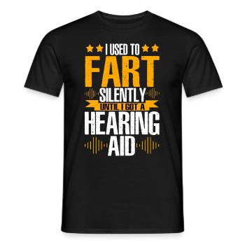 Gehörlosenstolz ASL - Männer T-Shirt - Schwarz - Vorne - AI Model Male 178 light (178cm)