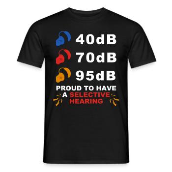 Gehörlosenstolz ASL - Männer T-Shirt - Schwarz - Vorne - AI Model Male 178 light (178cm)