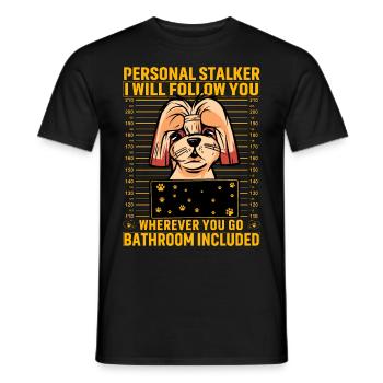 Shih Tzu Stalker - T-shirt homme - noir - Devant - AI Model Male 178 light (178cm)