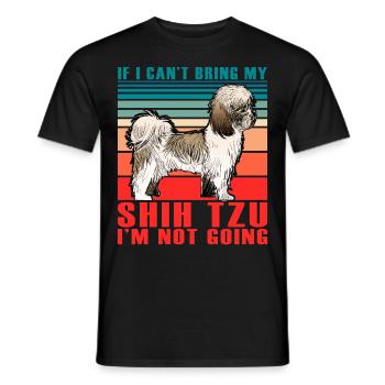 Si je ne peux pas apporter mon Shih Tzu, je n’y vais pas - T-shirt homme - noir - Devant - AI Model Male 178 light (178cm)