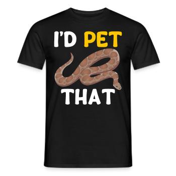 Kenya Sand Boa Snake Owner - Men's T-Shirt - black - Front - AI Model Male 178 light (178cm)