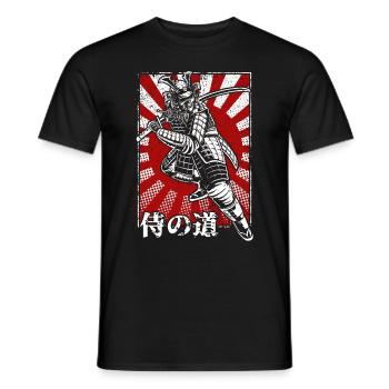 Samurai Stempel Japanische Kunst Krieger - Männer T-Shirt - Schwarz - Vorne - AI Model Male 178 light (178cm)