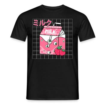 Esthétique bizarre Kawaii Japonais Mignon Mil - T-shirt homme - noir - Devant - AI Model Male 178 light (178cm)