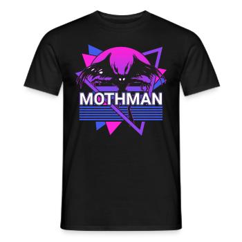 Mothman Crypto Cryptozoologie Rétro - T-shirt homme - noir - Devant - AI Model Male 178 light (178cm)