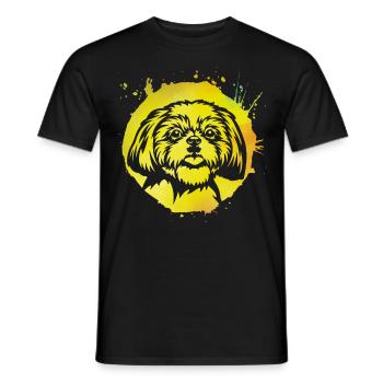 Shih Tzu - T-shirt homme - noir - Devant - AI Model Male 178 light (178cm)