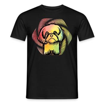 Shih Tzu - T-shirt homme - noir - Devant - AI Model Male 178 light (178cm)