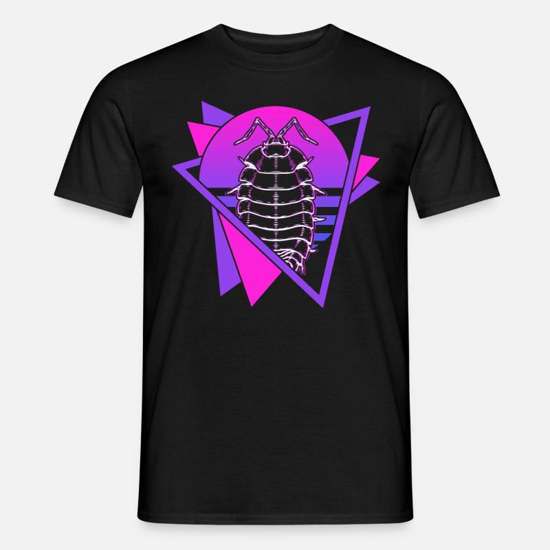 Isopods Retro Vaporwave Isopod - Männer T-Shirt - Schwarz