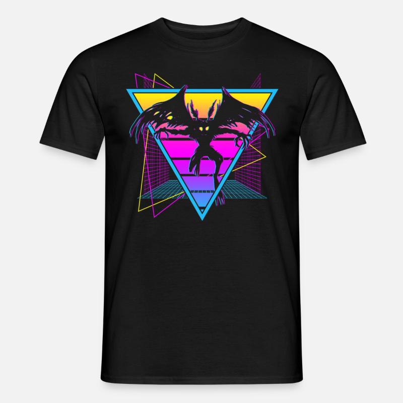 Mothman Krypto Kryptozoologie Retro - Männer T-Shirt - Schwarz