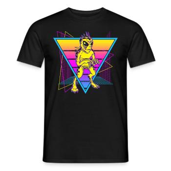 Chupacabra Crypto Cryptozoologie Rétro - T-shirt homme - noir - Devant - AI Model Male 178 light (178cm)