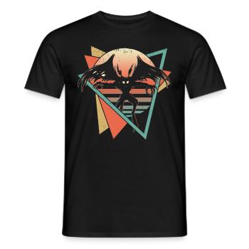 Mothman Crypto Cryptozoologie Rétro - T-shirt homme - noir - Devant - AI Model Male 178 light (178cm)