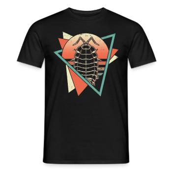 Isopods Retro Vaporwave - Men's T-Shirt - black - Front - AI Model Male 178 light (178cm)