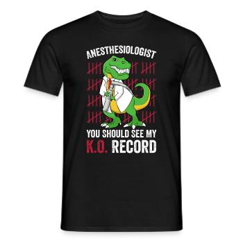 Anästhesist Siehe meine K.O. Akte Anästhesiologie - Männer T-Shirt - Schwarz - Vorne - AI Model Male 178 light (178cm)