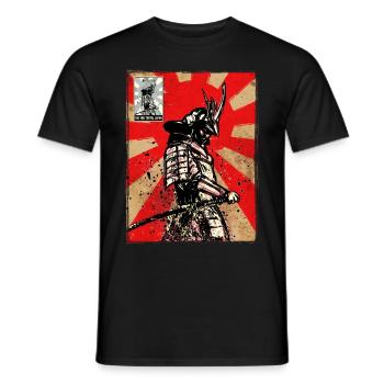 Samurai Stempel Japanische Kunst Krieger - Männer T-Shirt - Schwarz - Vorne - AI Model Male 178 light (178cm)