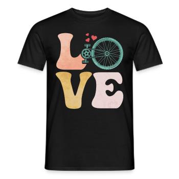 Fahrradfahren Biker - Männer T-Shirt - Schwarz - Vorne - AI Model Male 178 light (178cm)