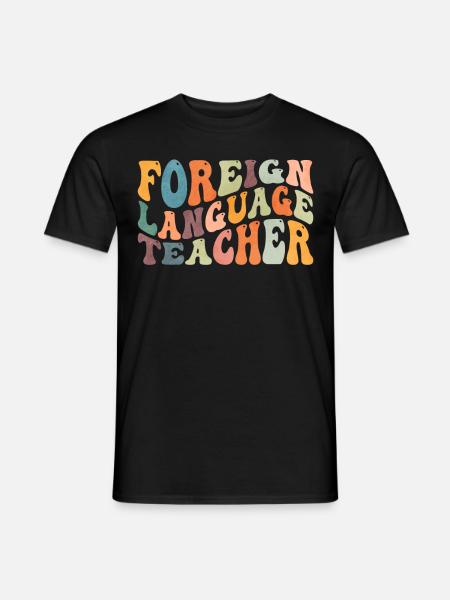 Groovy Fremdsprachenlehrer unterrichten - Männer T-Shirt - Schwarz