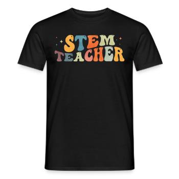 Groovy Stem Teacher - Men's T-Shirt - black - Front - AI Model Male 178 light (178cm)