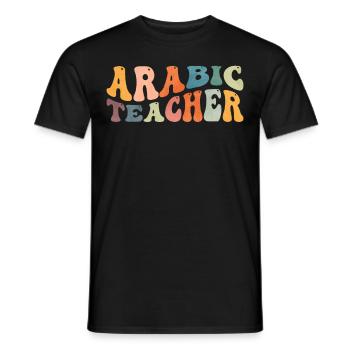 Groovy Arabic Teacher Arabic Lessons - Men's T-Shirt - black - Front - AI Model Male 178 light (178cm)
