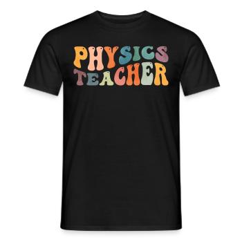 Groovy Physiklehrer Physiker Wissenschaftsunterric - Männer T-Shirt - Schwarz - Vorne - AI Model Male 178 light (178cm)