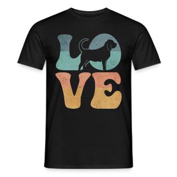 Chien Limier - T-shirt homme - noir - Devant - AI Model Male 178 light (178cm)