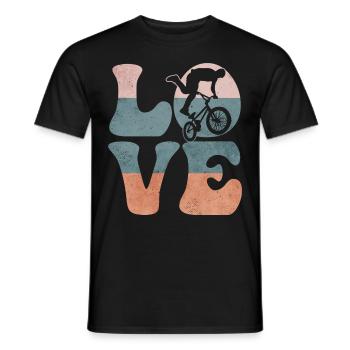 Bmx Bike Biker - Men's T-Shirt - black - Front - AI Model Male 178 light (178cm)