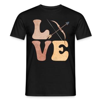 Bow & Arrow Hunting Bow & Arrow Hunters - Men's T-Shirt - black - Front - AI Model Male 178 light (178cm)