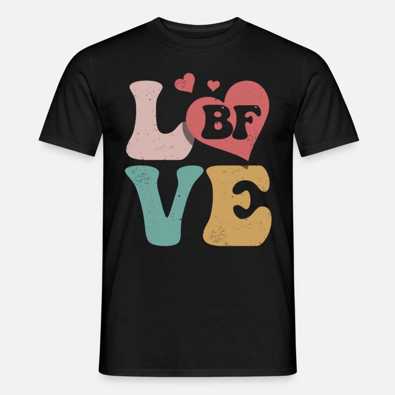 Freund BF - Männer T-Shirt - Schwarz
