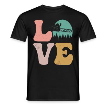 Niederlassungsleiter Baumpfleger Holzfäller Ketten - Männer T-Shirt - Schwarz - Vorne - AI Model Male 178 light (178cm)