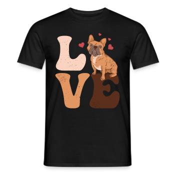 Bulldogge Hund - Männer T-Shirt - Schwarz - Vorne - AI Model Male 178 light (178cm)