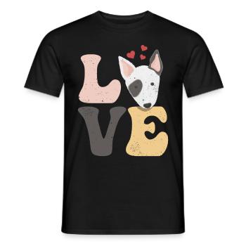 Bull Terrier Hund - Männer T-Shirt - Schwarz - Vorne - AI Model Male 178 light (178cm)