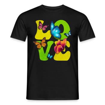 Schmetterling Monarch Insekt - Männer T-Shirt - Schwarz - Vorne - AI Model Male 178 light (178cm)