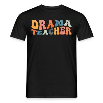 Groovy Drama Professeur de théâtre Théâtre Enseignement - T-shirt homme - noir - Devant - AI Model Male 178 light (178cm)
