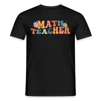 Groovy Math Teacher Mathematik Mathematikerin - Männer T-Shirt - Schwarz - Vorne - AI Model Male 178 light (178cm)