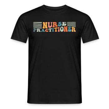 Groovy Nurse Practitioner NP Krankenpflege - Männer T-Shirt - Schwarz - Vorne - AI Model Male 178 light (178cm)