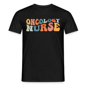 Groovy Onkologie Krankenschwester Krebs Chemo Kran - Männer T-Shirt - Schwarz - Vorne - AI Model Male 178 light (178cm)