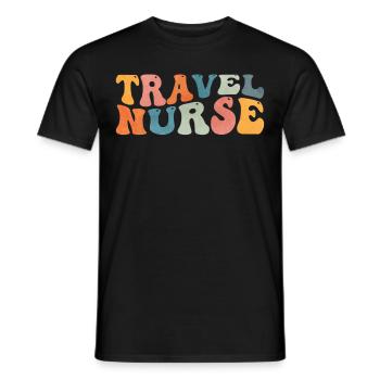 Groovy Travel Nurse Transport Krankenpflege - Männer T-Shirt - Schwarz - Vorne - AI Model Male 178 light (178cm)