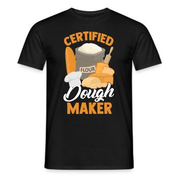 Lustiges Brot Backen Bäcker Mehl - Männer T-Shirt - Schwarz - Vorne - AI Model Male 178 light (178cm)