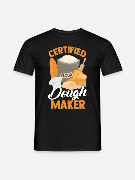 Funny Bread Baking Baker Flour - Men's T-Shirt - black