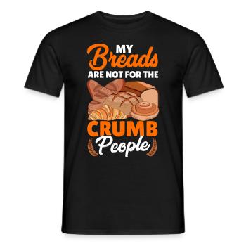 Funny bread baking baker - Men's T-Shirt - black - Front - AI Model Male 178 light (178cm)