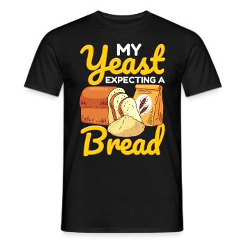 Funny bread baking baker - Men's T-Shirt - black - Front - AI Model Male 178 light (178cm)